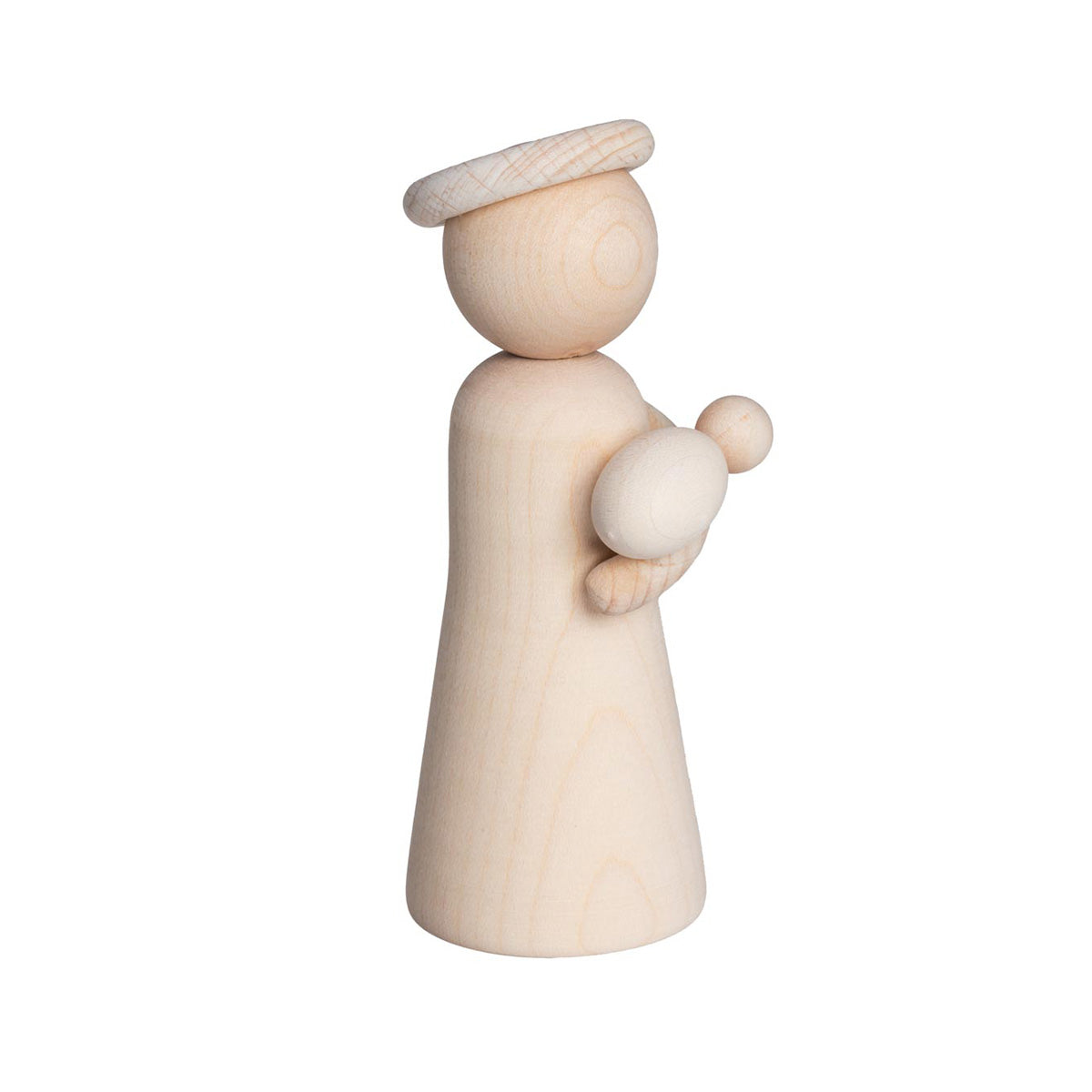 Maria-puufiguuri, 13 cm, lakattu puu