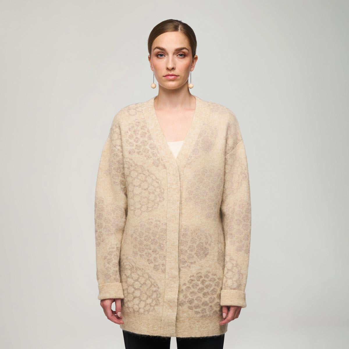 Ellis-neuletakki, Pässi, beige