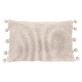 Pom pom-tyynynpäällinen, beige, 60 x 40 cm