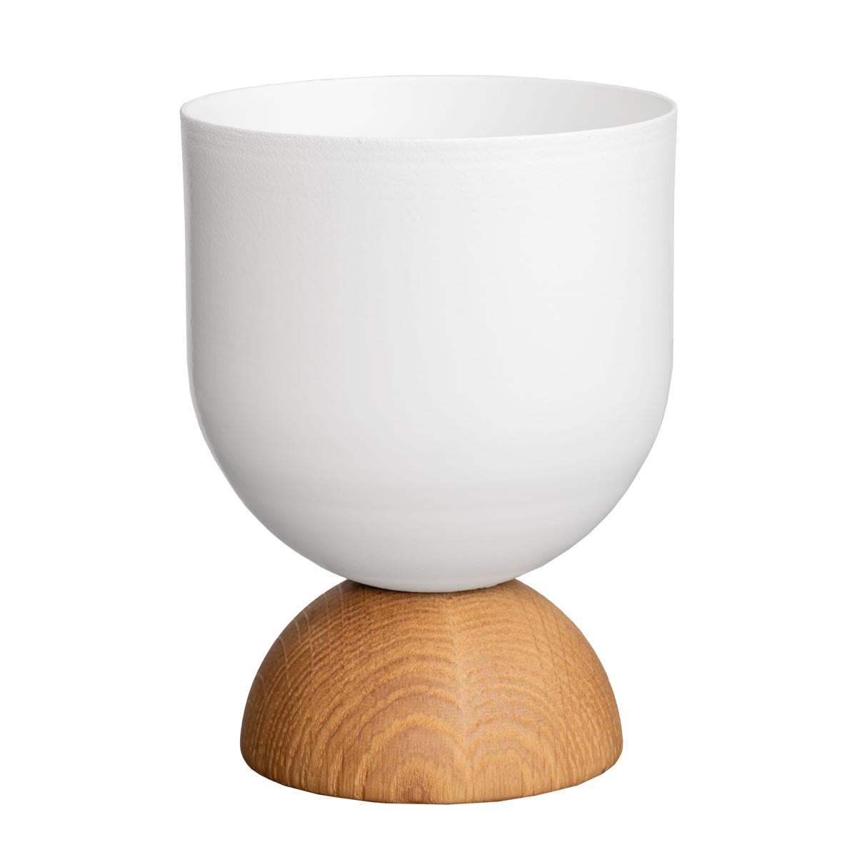 Duo-ruukku, lakattu puu ja valkoinen, Ø 14 cm