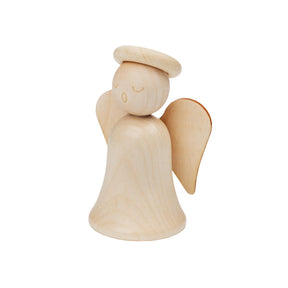 Pikkuenkeli-puufiguuri, 8 cm, lakattu puu