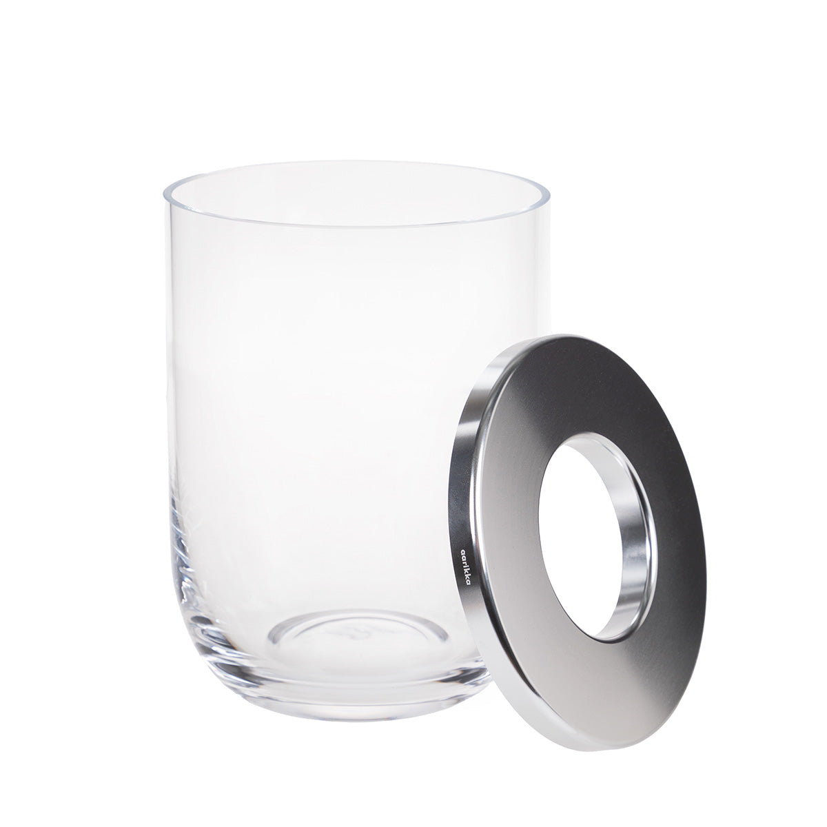 Duo-lasimaljakko, kirkas ja hopea, 16 cm