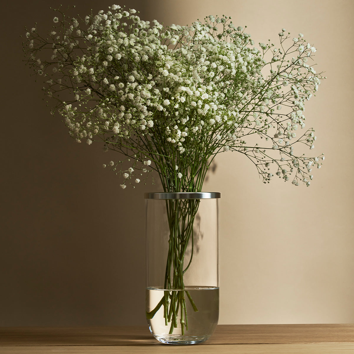 Duo-lasimaljakko, kirkas ja hopea, 24 cm